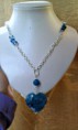 collana cuore blu